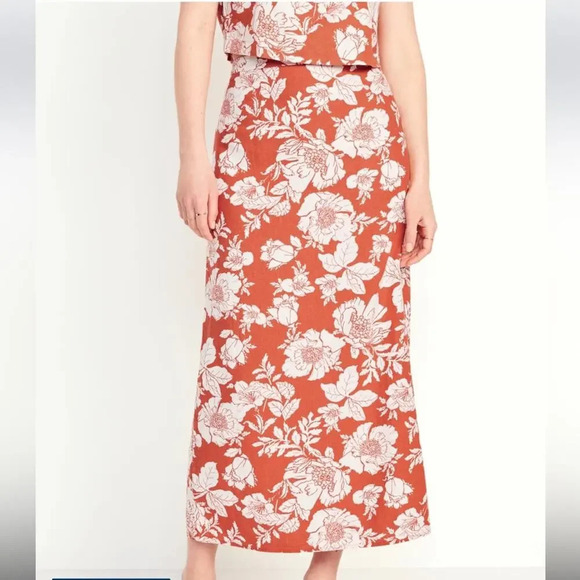 Old Navy NWOT High Waisted Linen Blend Maxi Skirt - Picture 5 of 7